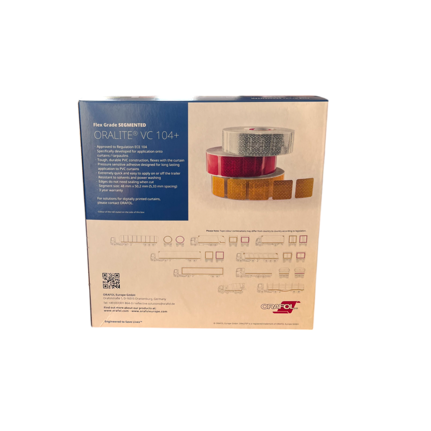 Yellow Segmented Conspicuity Tape ECE 104