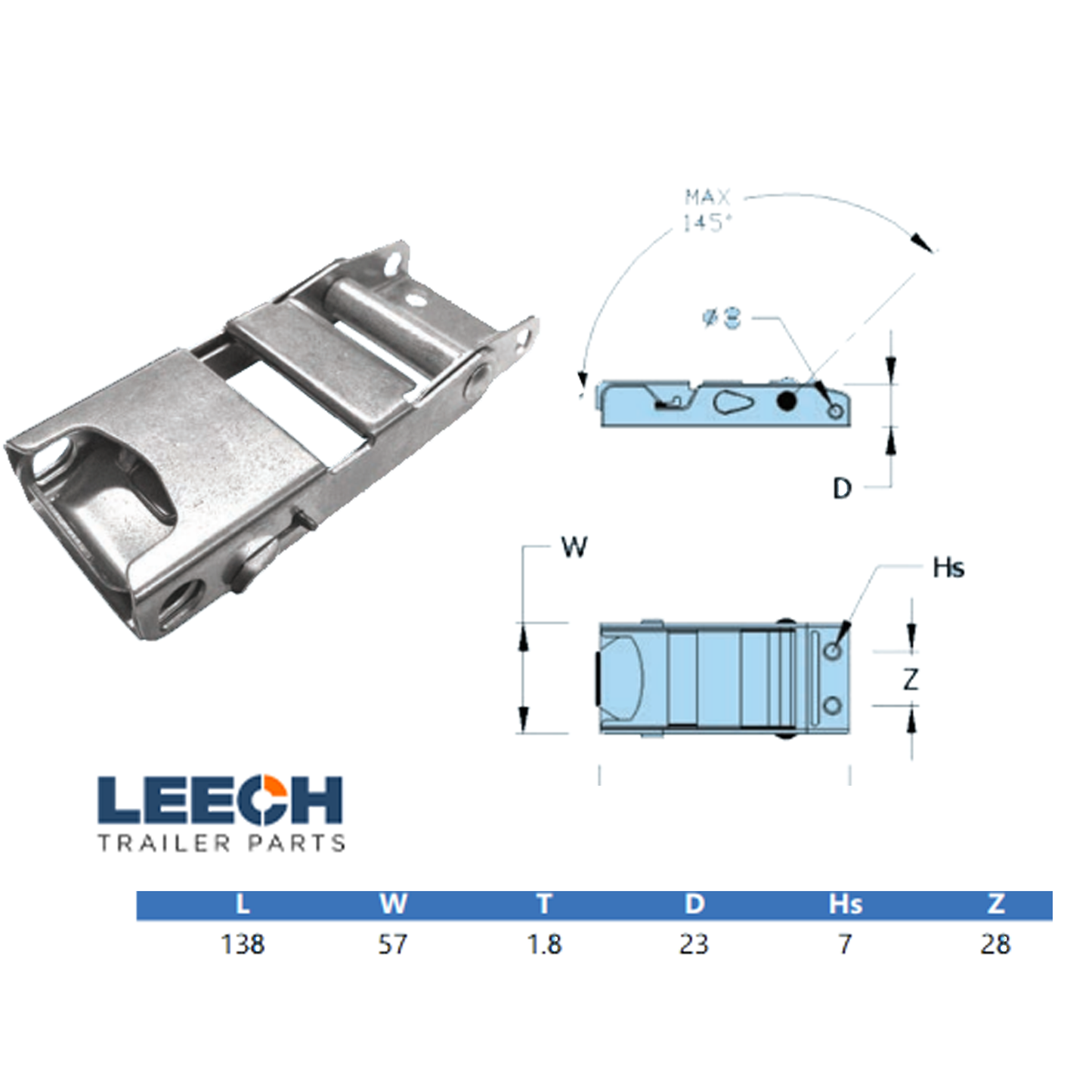 Type "87" Tautliner Buckle