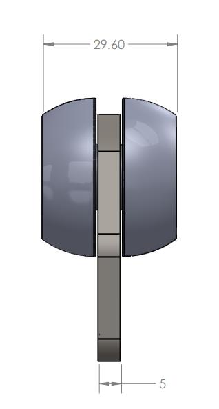 Delta E/Grey Bevel Wheel On Nethanger Bracket (NH530GB)