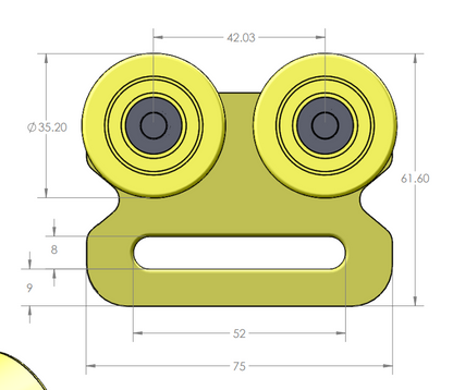 Yellow Don Bur Frog Face Roller