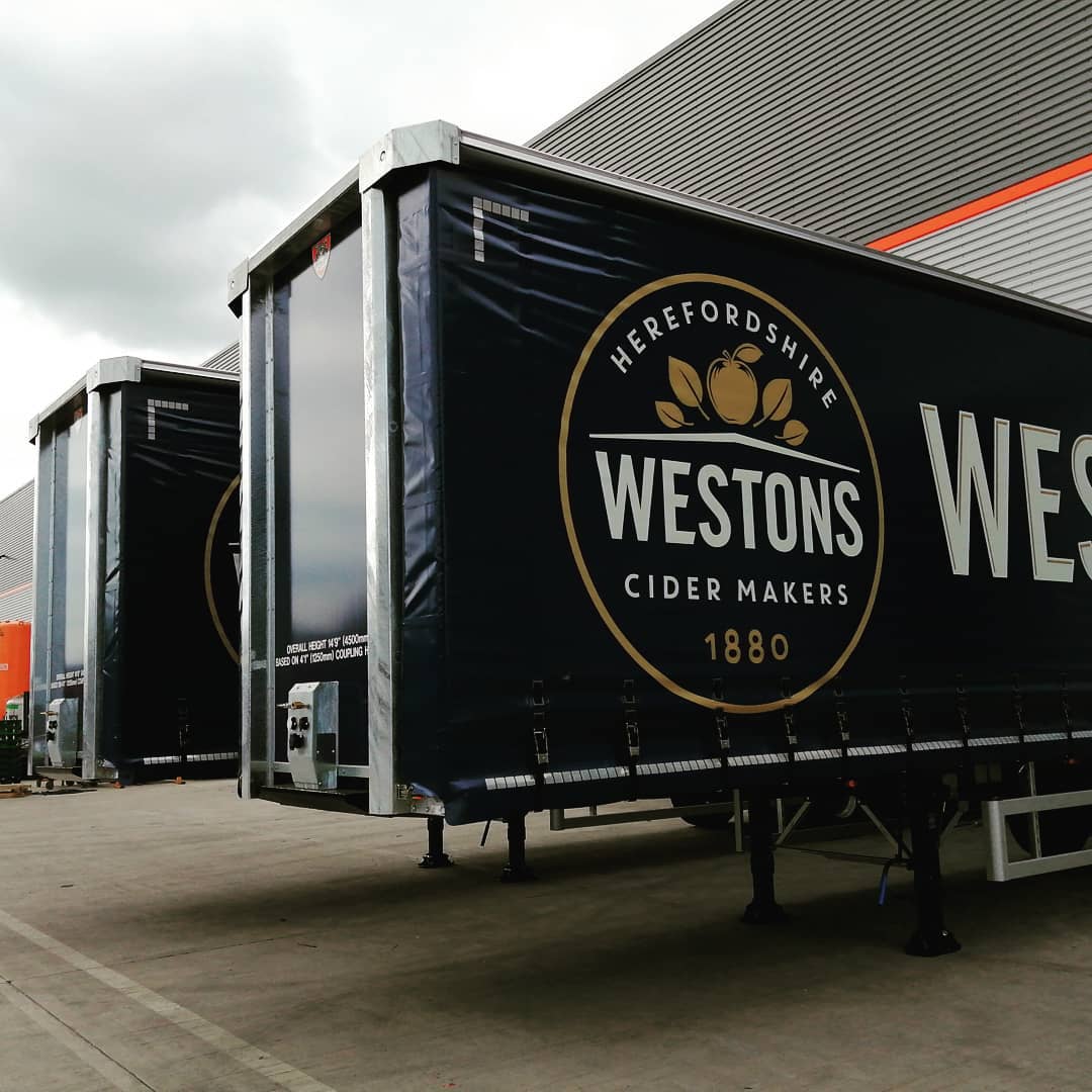 Westons Cider fleet livery curtains